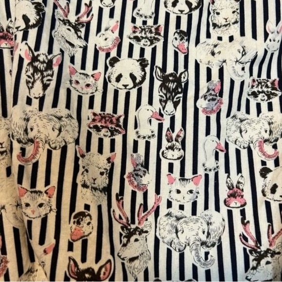 SM wardrobe Animal heads Print Sleeveless Dress m ModCloth twee - Picture 7 of 10